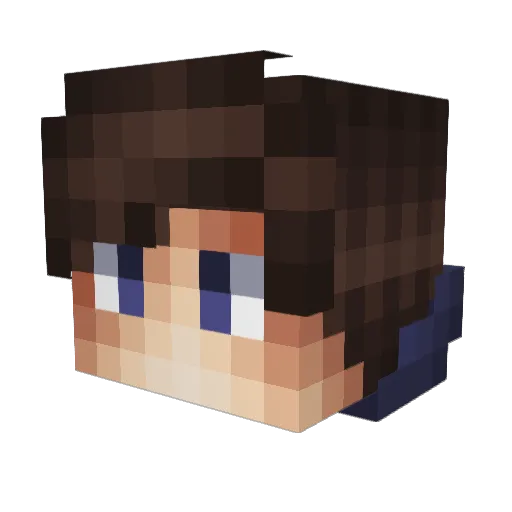 pjo2b Minecraft avatar head, 3D render