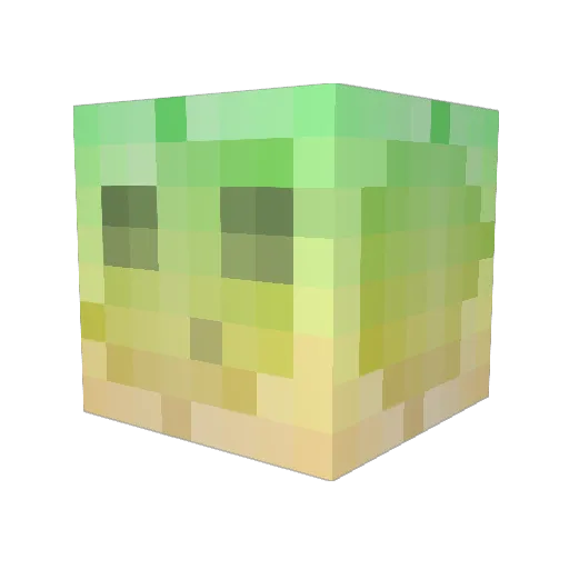 pjsjs Minecraft avatar head, 3D render
