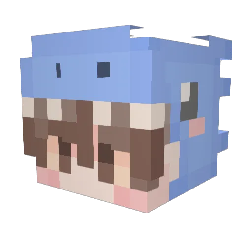 pjy091104 Minecraft avatar head, 3D render