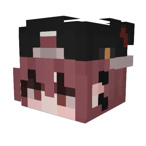pk111 Minecraft avatar head, 3D render