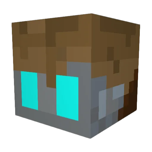pk_flames Minecraft avatar head, 3D render