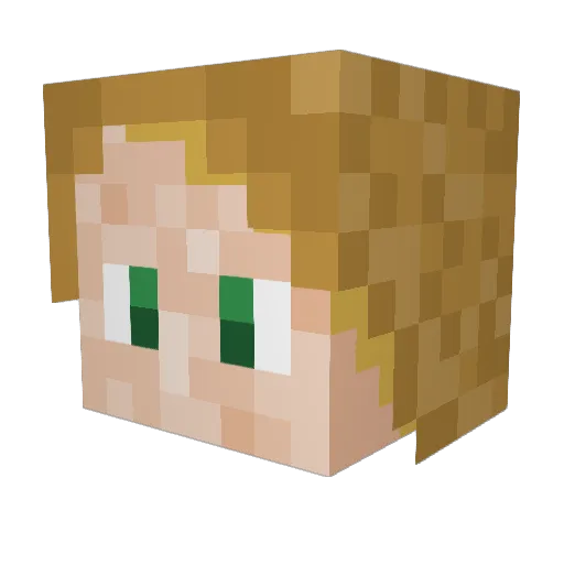 pkaaay Minecraft avatar head, 3D render