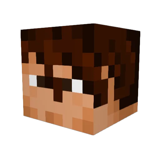 pkangel Minecraft avatar head, 3D render