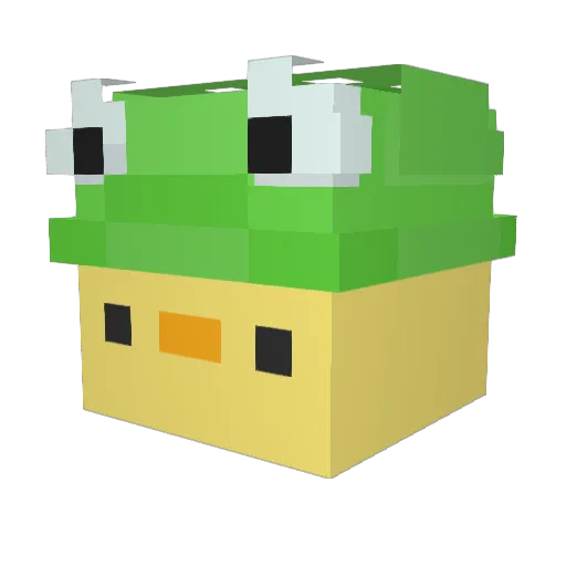 pkdo5799 Minecraft avatar head, 3D render
