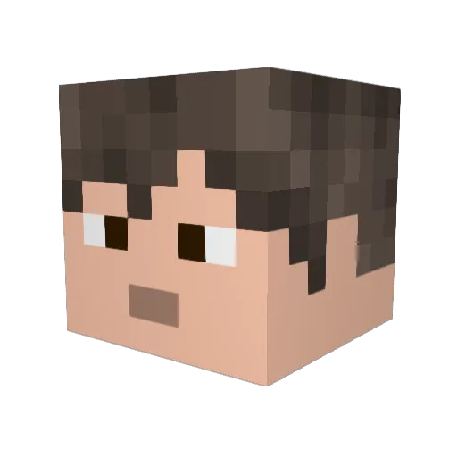 pkeefe43 Minecraft avatar head, 3D render