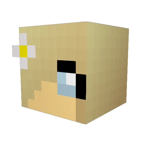 pkeich Minecraft avatar head, 3D render