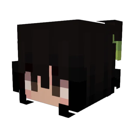 pkin Minecraft avatar head, 3D render