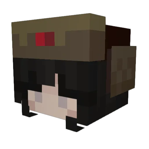 pklamon Minecraft avatar head, 3D render