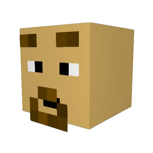 pklj1 Minecraft avatar head, 3D render