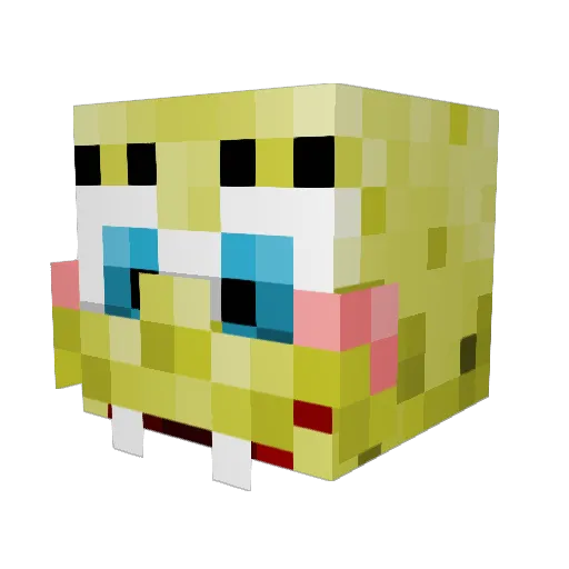 pkons Minecraft avatar head, 3D render