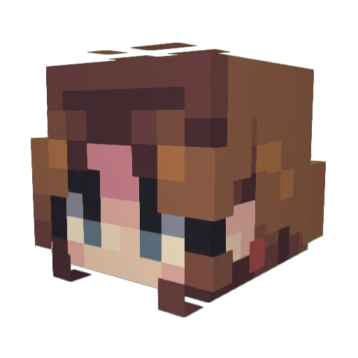 pkortenhoeven Minecraft avatar head, 3D render