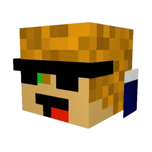 pkpk05 Minecraft avatar head, 3D render
