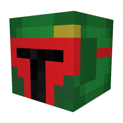 pkpuck Minecraft avatar head, 3D render