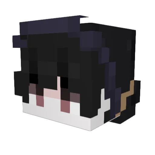 pkrz Minecraft avatar head, 3D render