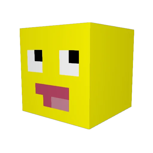 pkso Minecraft avatar head, 3D render