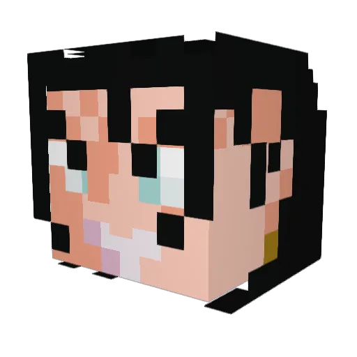 pkukku Minecraft avatar head, 3D render