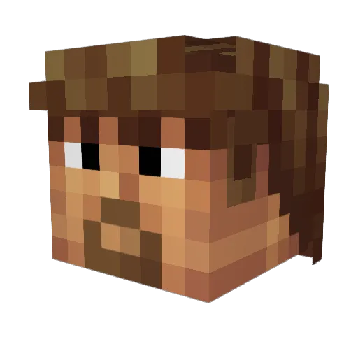 pkutsch Minecraft avatar head, 3D render