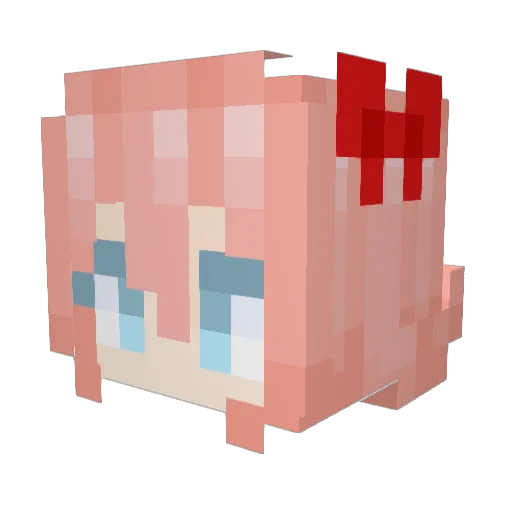 pkyww Minecraft avatar head, 3D render