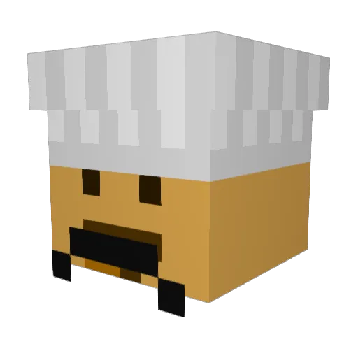 pl00t Minecraft avatar head, 3D render