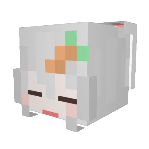 pl2z Minecraft avatar head, 3D render