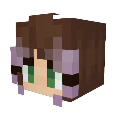 plKww Minecraft avatar head, 3D render