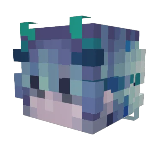 pl_g Minecraft avatar head, 3D render