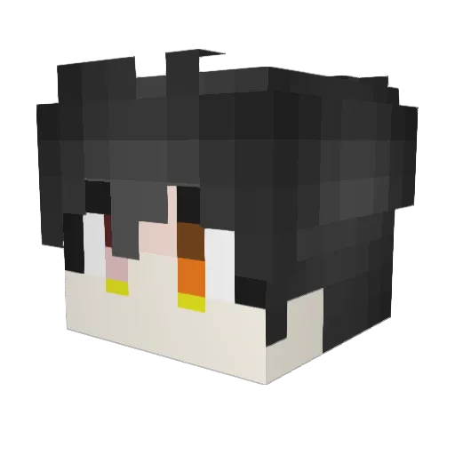 pl_horn Minecraft avatar head, 3D render