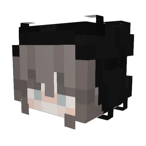 plaayer Minecraft avatar head, 3D render