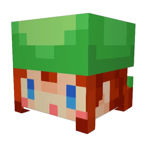 plabsy Minecraft avatar head, 3D render