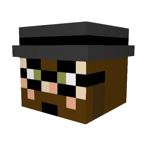 placejapan Minecraft avatar head, 3D render