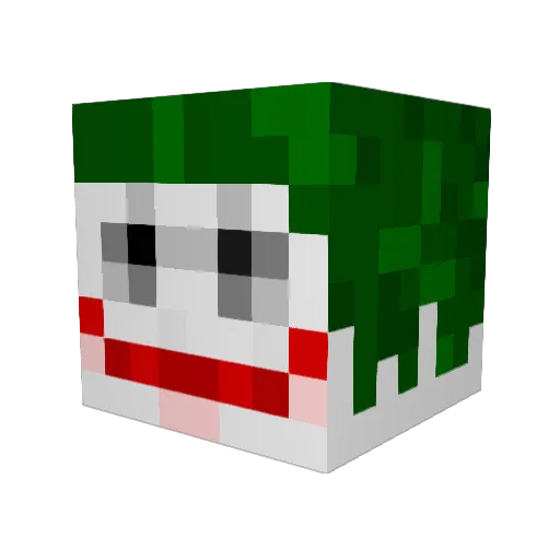plactun Minecraft avatar head, 3D render