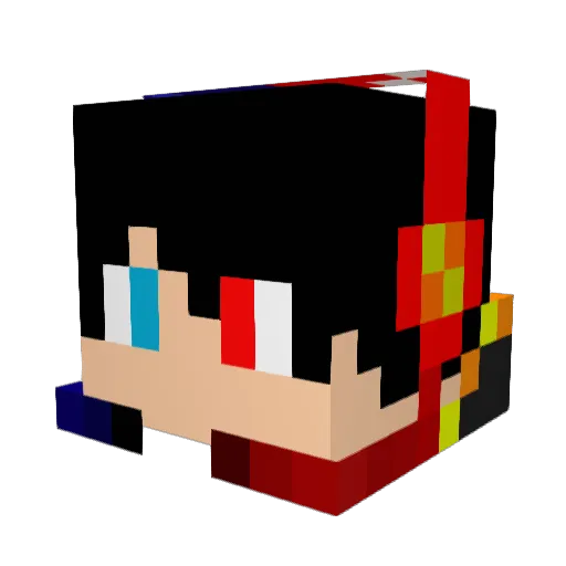 plady136 Minecraft avatar head, 3D render