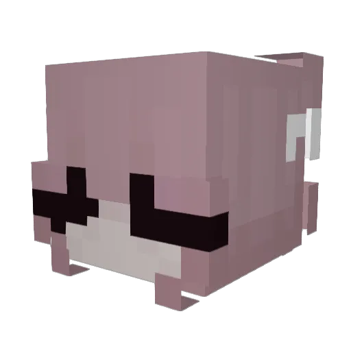 plaese Minecraft avatar head, 3D render