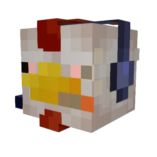 plaguedooted Minecraft avatar head, 3D render