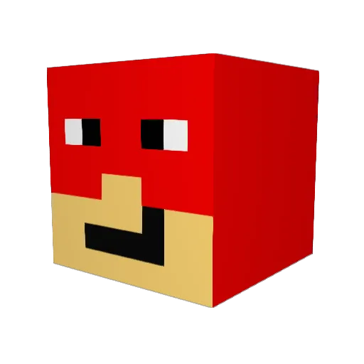 plaid_man98 Minecraft avatar head, 3D render