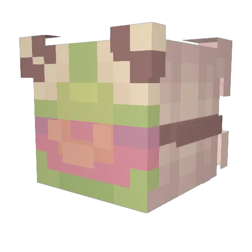 plainsbison Minecraft avatar head, 3D render