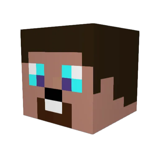 plameroc Minecraft avatar head, 3D render