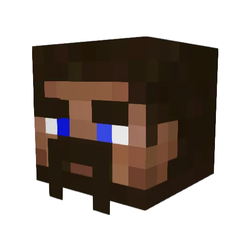 plamza Minecraft avatar head, 3D render