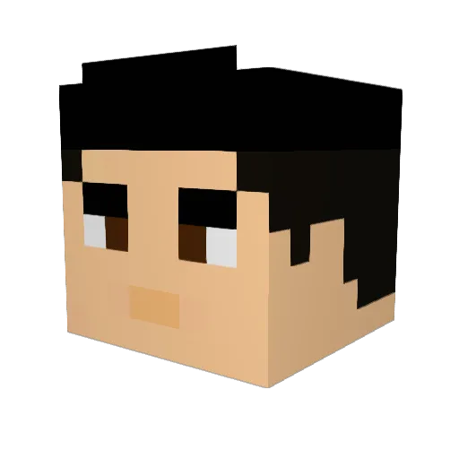planas7 Minecraft avatar head, 3D render