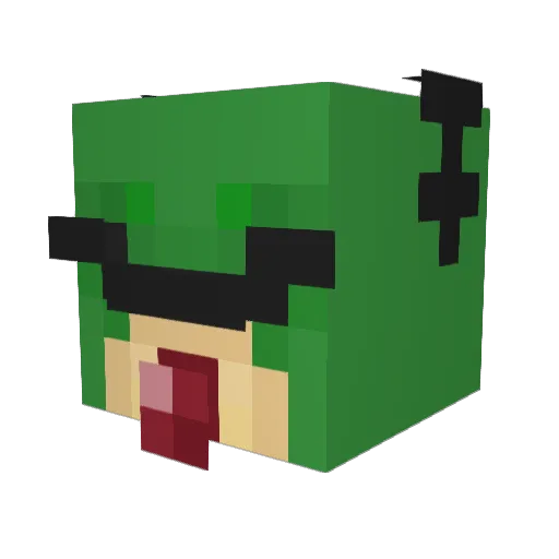plancketon Minecraft avatar head, 3D render