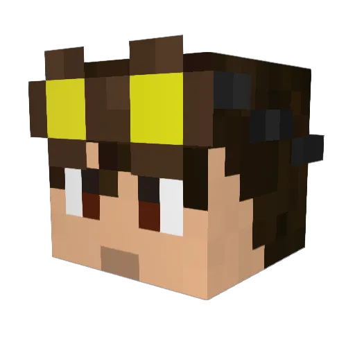 planet_mobius Minecraft avatar head, 3D render