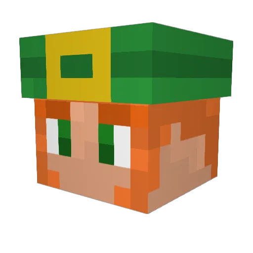 planet_pat Minecraft avatar head, 3D render