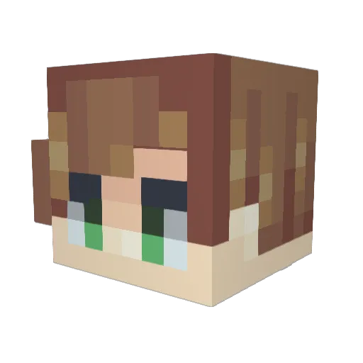 planetarysending Minecraft avatar head, 3D render