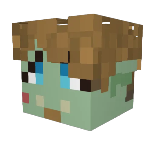 planete228 Minecraft avatar head, 3D render