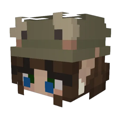 planetep Minecraft avatar head, 3D render