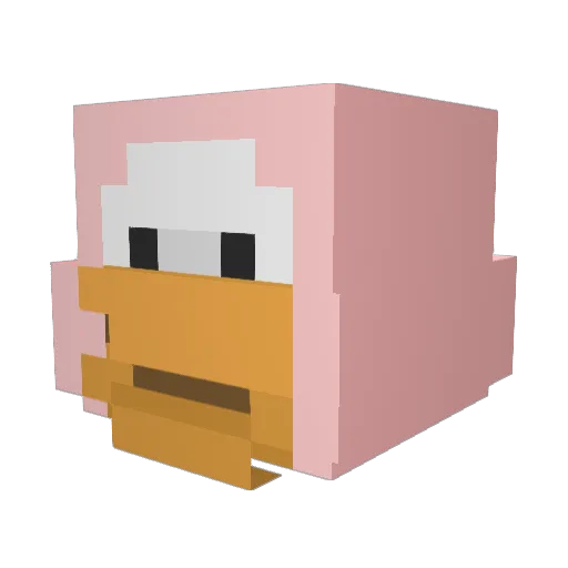 planktung Minecraft avatar head, 3D render