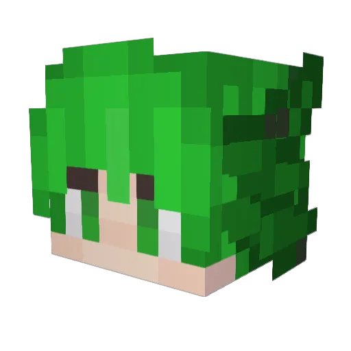 plannae Minecraft avatar head, 3D render