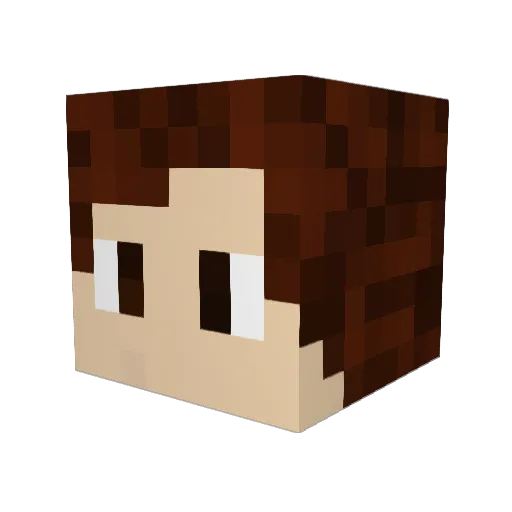 plannas Minecraft avatar head, 3D render