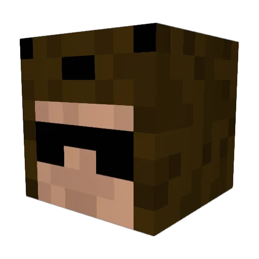 planteratron Minecraft avatar head, 3D render