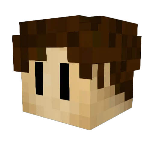 plantj Minecraft avatar head, 3D render